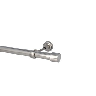 Sento 25mm Gardinenstange Vorhangstange Metall Wandmontage Edelstahl Optik 160 cm Albana
