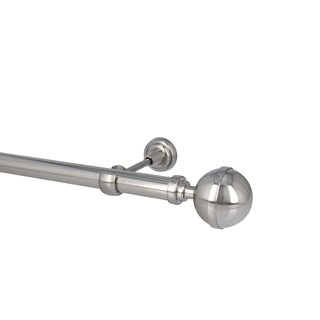 Sento 25mm Gardinenstange Vorhangstange Metall Wandmontage Edelstahl Optik 420 cm Bona