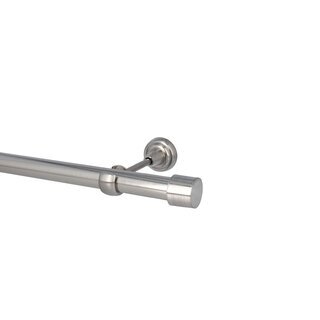 Sento 25mm Gardinenstange Vorhangstange Metall Wandmontage Edelstahl Optik 540 cm Albana