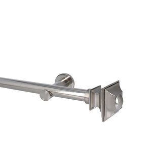 Sento 25mm Gardinenstange Vorhangstange Wandmontage Edelstahl Optik Modern 600 cm Barocco