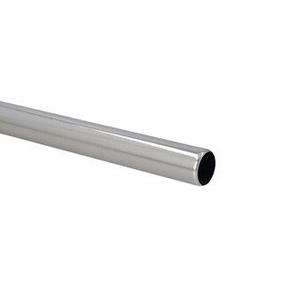 Sento 25mm Gardinenstange Vorhangstange Wandmontage Edelstahl Optik Modern 600 cm Barocco