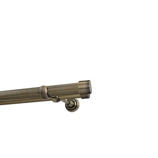 Sento 25/16mm Metall Gardinenstange Vorhangstange 2-lufig Messing Antik Classic 120 cm (2 Stangen 120cm) ALBANA
