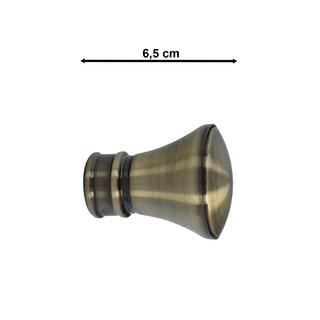 Sento 25/16mm Metall Gardinenstange Vorhangstange 2-läufig Messing Antik Classic 120 cm (2 Stangen 120cm) PRYMA