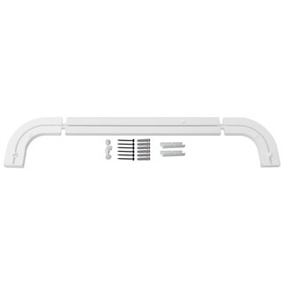 1- 2- lufig Gardinenschiene Vorhangschiene Set Vorgebohrt mit Rundbgen und Montagezubehr 450cm (3x 150cm) 1-lufig Gardinenschiene