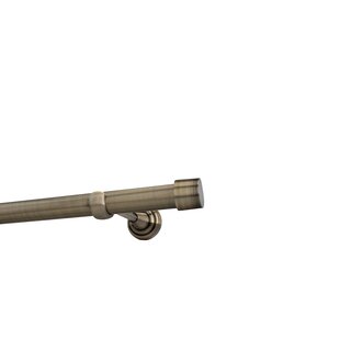 Sento 25mm Metall Gardinenstange Vorhangstange 1-läufig Messing Antik Classic 180 cm (1x180cm) ALBANA