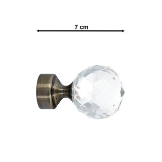 Sento 25mm Gardinenstange Vorhangstange Metall Wandmontage Messing Antik 160 cm Carla
