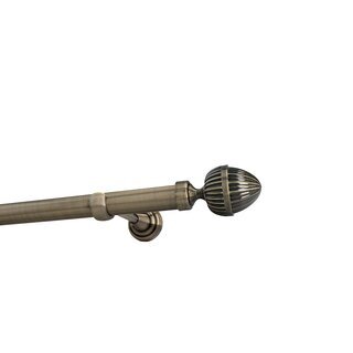 Sento 25mm Gardinenstange Vorhangstange Metall Wandmontage Messing Antik 540 cm Donata