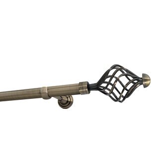 Sento 25mm Gardinenstange Vorhangstange Metall Wandmontage Messing Antik 120 cm Gracja