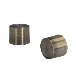 Sento 25mm Metall Gardinenstange Vorhangstange 1-lufig Messing Antik Modern 540 cm (3x180cm) ALBANA