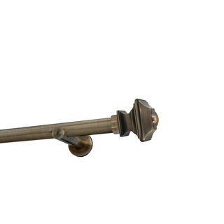 25mm Metall Gardinenstange Vorhangstange 1-läufig Messing Antik Modern BAROCCO 200 cm (1x200cm)