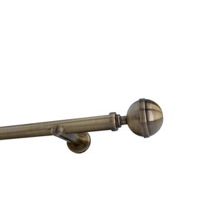 Sento 25mm Gardinenstange Vorhangstange Wandmontage Messing Antik Modern 140 cm Bona