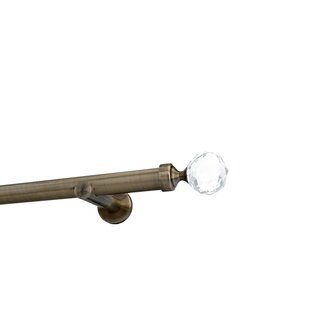 Sento 25mm Gardinenstange Vorhangstange Wandmontage Messing Antik Modern 200 cm Carla