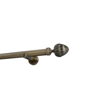 Sento 25mm Gardinenstange Vorhangstange Wandmontage Messing Antik Modern 280 cm Donata