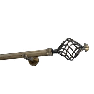 Sento 25mm Gardinenstange Vorhangstange Wandmontage Messing Antik Modern 140 cm Gracja