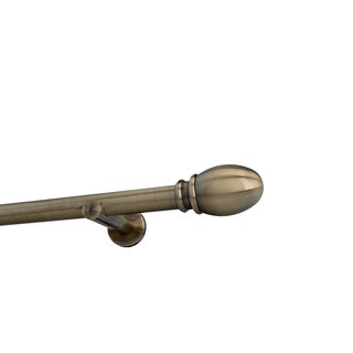 Sento 25mm Metall Gardinenstange Vorhangstange 1-lufig Messing Antik Modern 280 cm (2x140cm) TULIA