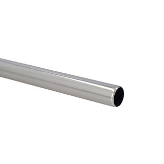 Sento Gardinenstange Vorhangstange 25/19mm 2-lufig Wandmontage Edelstahl Optik 160 cm AVANTI