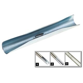 Sento 25/19mm Gardinenstange Vorhangstange Metall Wandmontage Edelstahl Optik 280 cm Tulia