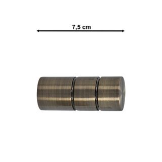 Sento 25/19mm Gardinenstange Vorhangstange Metall Wandmontage Messing Antik 240 cm Ilusion