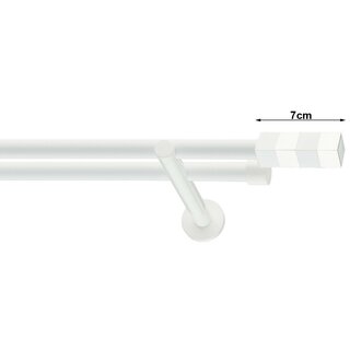 19/19mm Metall Gardinenstange Vorhangstange 2-läufig Weiß Glanz Modern