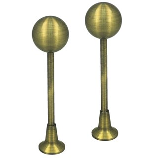 2x Raffhalter für Gardinen Ballo Metall Raffbügel Stilgarnituren Messing Antik