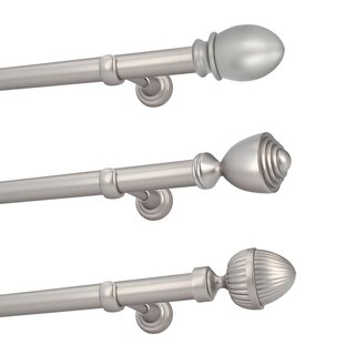 Sento 25mm Gardinenstange Vorhangstange Metall Wandmontage Satin Matt