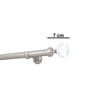 Sento 25mm Gardinenstange Vorhangstange Metall Wandmontage Satin Matt 140 cm Carla
