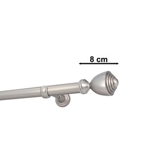 Sento 25mm Gardinenstange Vorhangstange Metall Wandmontage Satin Matt 120 cm Avanti