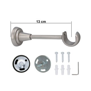 Sento 25mm Gardinenstange Vorhangstange Metall Wandmontage Satin Matt 240 cm Avanti