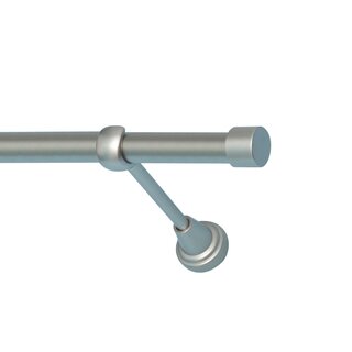 25mm Metall Gardinenstange Vorhangstange 1-lufig Satin Matt Classic ZOYA 140 cm (1x140cm)