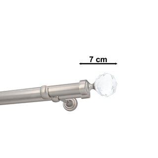 Sento 25/19mm Gardinenstange Vorhangstange Metall Wandmontage Satin Matt 160 cm Carla