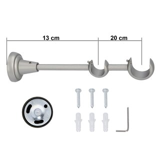 Sento 25/19mm Gardinenstange Vorhangstange Metall Wandmontage Satin Matt 160 cm Carla