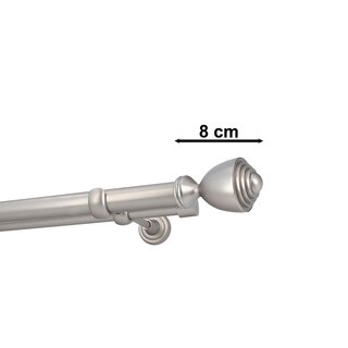 Sento 25/19mm Gardinenstange Vorhangstange Metall Wandmontage Satin Matt 280 cm Avanti