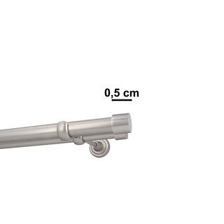 Sento 25/19mm Gardinenstange Vorhangstange Metall Wandmontage Satin Matt 140 cm Albana