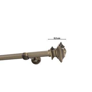 Sento 19mm Gardinenstange Vorhangstange Metall Wandmontage Messing Antik 480 cm Barocco