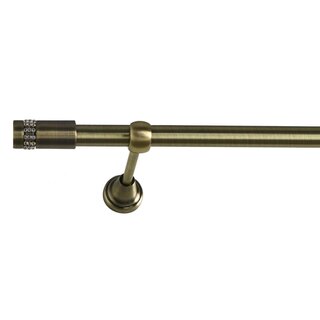 19mm Metall Gardinenstange Vorhangstange 1-läufig Messing Antik Classic Dola 200 cm