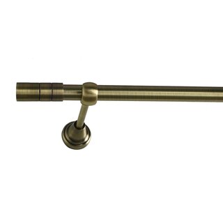 19mm Metall Gardinenstange Vorhangstange 1-läufig Messing Antik Classic Gaja 120 cm