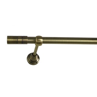 19mm Metall Gardinenstange Vorhangstange 1-lufig Messing Antik Classic Gaja 420 cm