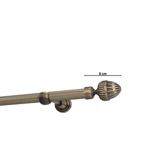 Sento 19mm Gardinenstange Vorhangstange Metall Wandmontage Messing Antik 600 cm Donata