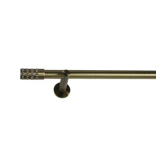 19mm Metall Gardinenstange Vorhangstange 1-läufig Messing Antik Modern