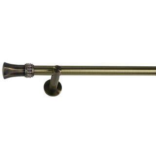 19mm Metall Gardinenstange Vorhangstange 1-läufig Messing Antik Modern