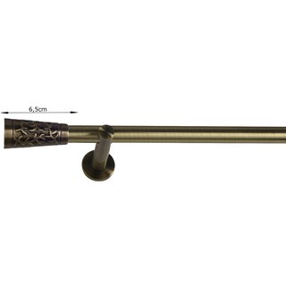 19mm Metall Gardinenstange Vorhangstange 1-läufig Messing Antik Modern Laky 160 cm