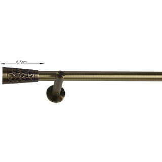 19mm Metall Gardinenstange Vorhangstange 1-lufig Messing Antik Modern Laky 240 cm