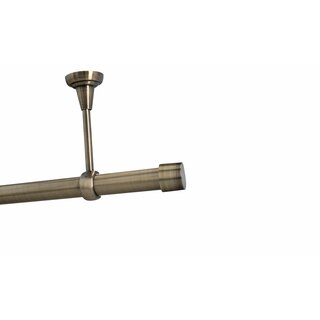 Sento Gardinenstange Vorhangstange 25mm 1-lufig Deckenmontage Messing Antik 420 cm ALBANA