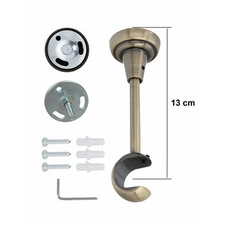 Sento Gardinenstange Vorhangstange 25mm 1-lufig Deckenmontage Messing Antik 420 cm ALBANA