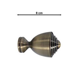 Sento 25mm Gardinenstange Vorhangstange Metall Deckenmontage Messing Antik 420 cm Avanti