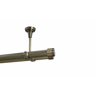 Sento 25/19mm Gardinenstange Vorhangstange 2-lufig Deckenmontage Messing Antik 140 cm ALBANA