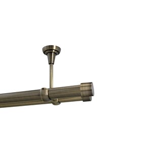 Sento 25/19mm Gardinenstange Vorhangstange Metall Deckenmontage Messing Antik 140 cm Albana