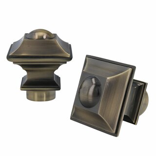 Sento 25/19mm Gardinenstange Vorhangstange 2-lufig Deckenmontage Messing Antik 200 cm BAROCCO