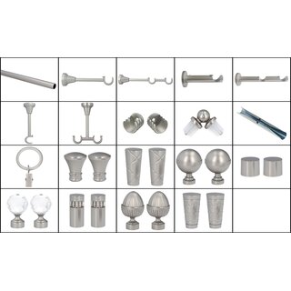 Sento 19mm Metall Zubeh�r f�r Gardinenstangen Vorhangstangen Satin Matt