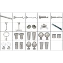 Sento 19mm Metall Zubeh�r f�r Gardinenstangen...